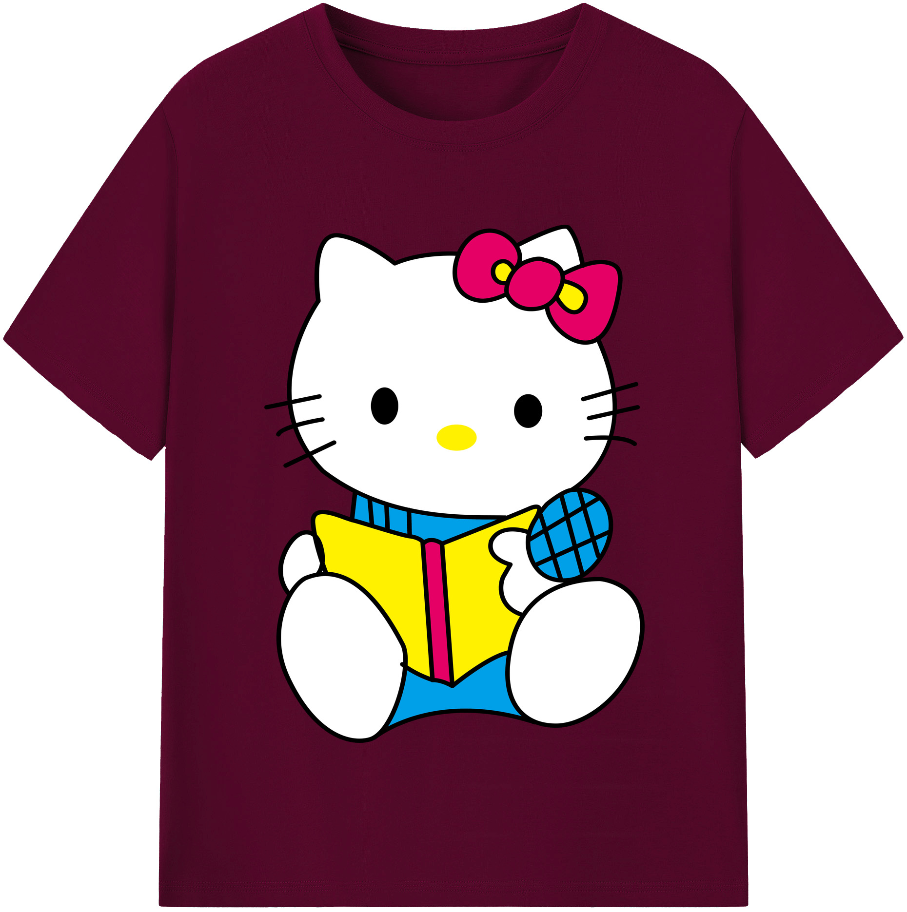 （画像用） Hello Kitty ハローキティ レディースカジュアルプリントTシャツ（綿100％）
